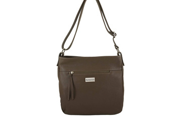 Torebka codzienna skórzana damska - Beżowa ciemna