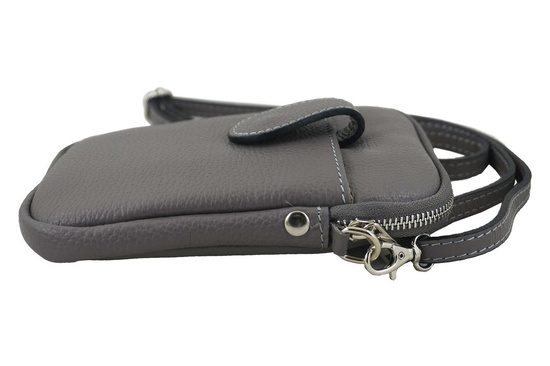 Skórzane etui na telefon - Szare