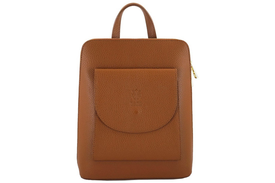 Plecak skórzany / listonoszka - Casual 2w1 - Granatowy 