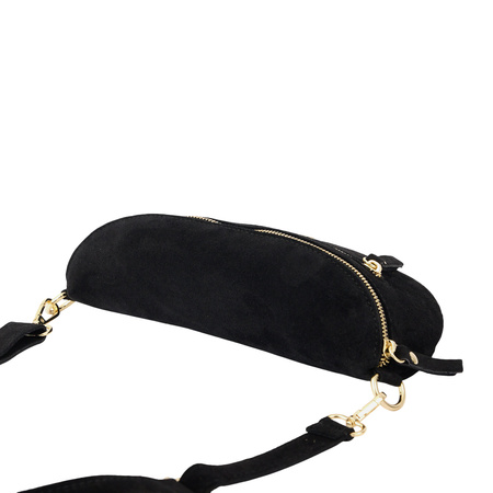 Zamszowa nerka damska Barberinis - Czarna 