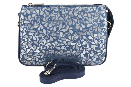 Torebka na ramię - listonoszka - Różowa pudrowa