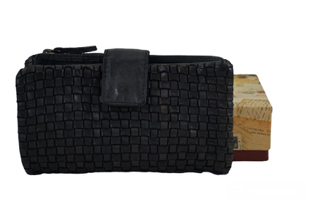 Ekskluzywny portfel z miękkiej skóry - Czarny 