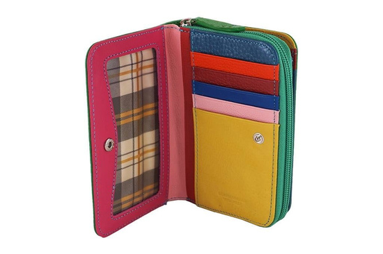 Barberini's - skórzany portfel damski - Granatowy