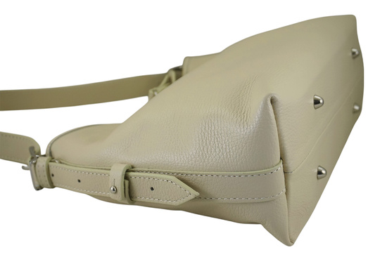 Codzienna torebka damska na ramię - Beżowa jasna 