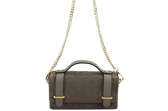 Zamszowa torebka Barberinis wizytowa - Beżowa