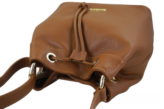 Torebka skórzana / mini worek - Brązowa jasna 