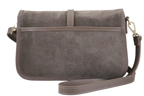 Zamszowa torebka damska Barberinis - Beżowa ciemna