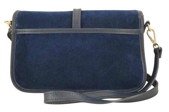 Zamszowa torebka damska Barberinis - Granatowa 