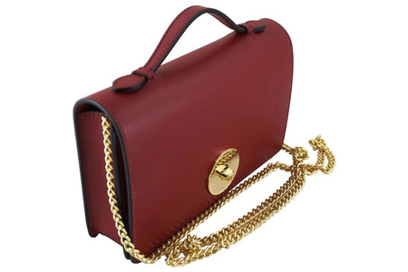 Torebka wizytowa ze skóry naturalnej - Bordowa