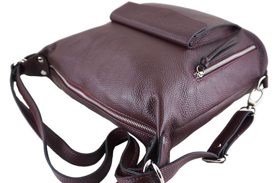 Torebka - plecak skórzany Barberini's - Granatowa