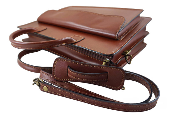 Damska teczka aktówka A4 - Brązowa 