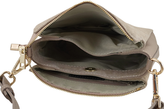 Zamszowa listonoszka damska Barberinis - Beżowa 