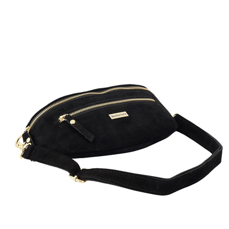 Zamszowa nerka damska Barberinis - Czarna 