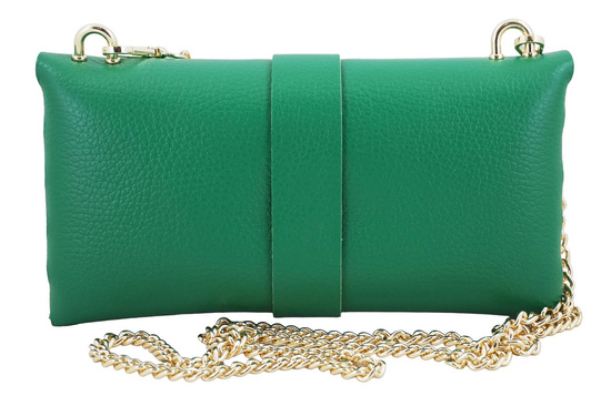 Torebka kopertówka na łańcuszku - Zielona jasna 