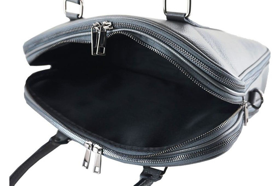 Aktówka skórzana damska - Barberini's - Czarna 