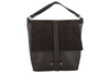 Torba skórzana Shopper bag A4 - Szara ciemna