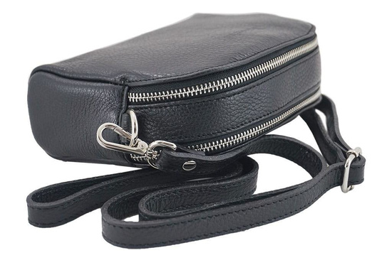 Listonoszka - mała torebka przez ramię - Różowa pudrowa 