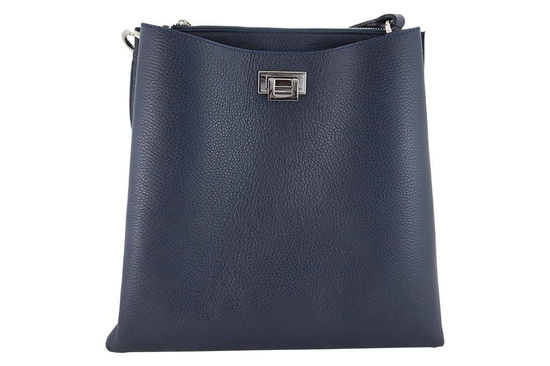 Duża torba damska skórzana na ramię - Brązowa jasna