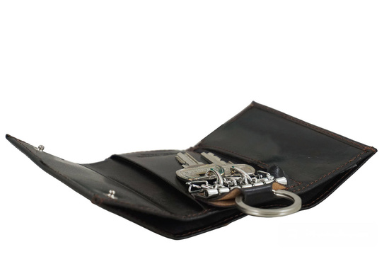 Etui skórzane na klucze / portfel - Brązowe ciemne 