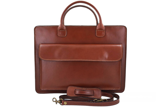 Damska teczka aktówka A4 - Brązowa 