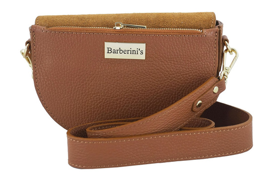 Modna torebka wizytowa skórzana - Brązowa jasna