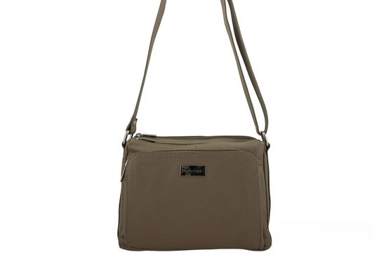 Listonoszka skórzana z kieszeniami - Beżowa ciemna 