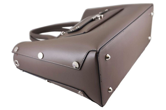 Torebka damska włoska - Barberini's - Szara ciemna 