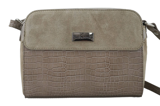 Stylowa torebka crossbody trzykomorowa skórzana - Beżowa 