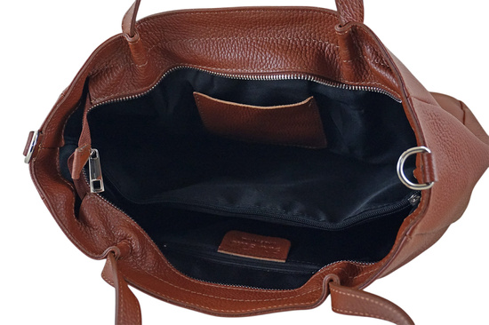 Shopperka damska skórzana Barberinis - Brązowa 