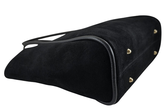 Barberinis - torebka duża zamszowa na ramię - Czarna 