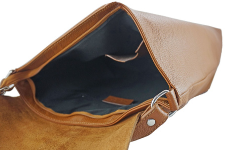 Torba skórzana Shopper bag A4 - Szara ciemna