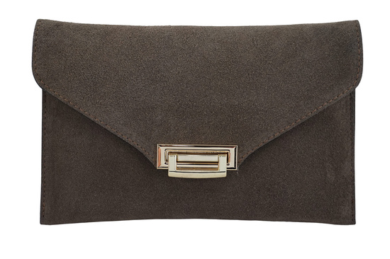 Stylowa kopertówka zamszowa Barberinis - Beżowa ciemna 