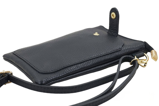 Torebka skórzana / etui na telefon - Czarne