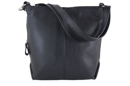 Torebka damska skórzana na ramię Różowa pudrowa