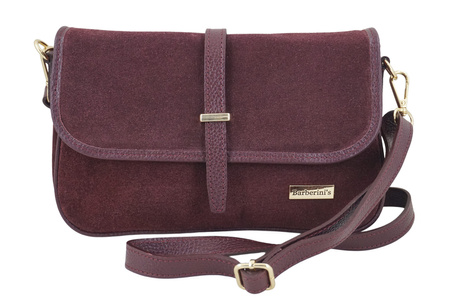 Zamszowa torebka damska Barberinis - Bordowa 