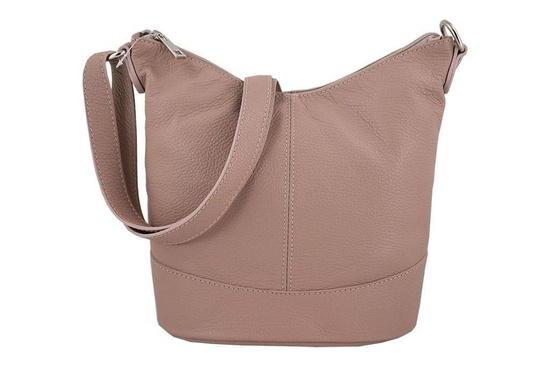 Modna torebka włoska skórzana - Granatowa 