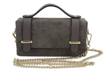 Zamszowa torebka Barberinis wizytowa - Beżowa ciemna