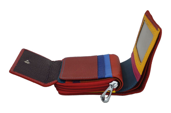 Portfel skórzany młodzieżowy - Czerwony 