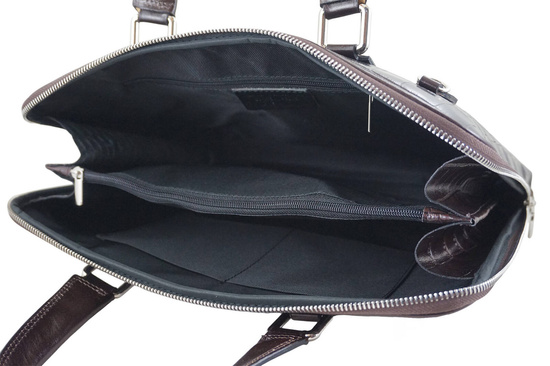 Torba na laptopa damska skórzana Barberinis - Brązowa ciemna 