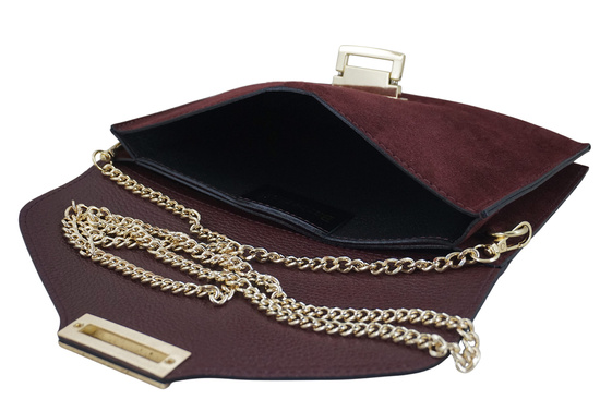Stylowa kopertówka zamszowa Barberinis - Bordowa 