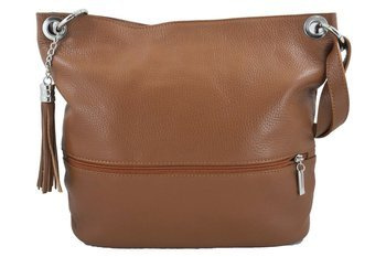 Skórzana torebka worek Barberinis - Brązowa jasna