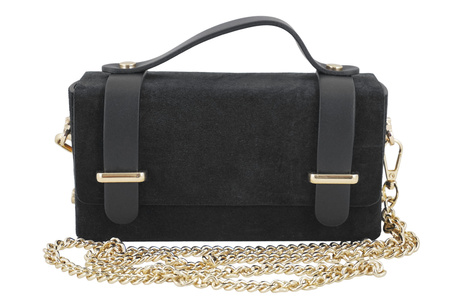 Zamszowa torebka Barberinis wizytowa - Czarna