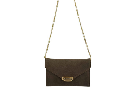 Stylowa kopertówka zamszowa Barberinis - Beżowa ciemna