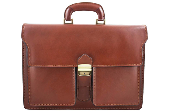 Aktówka męska - skóra naturalna - Czarna