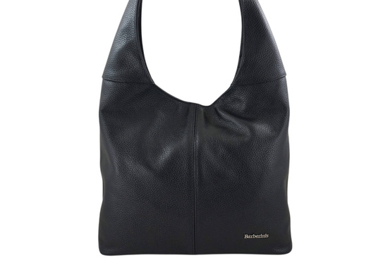 Modna torebka worek na szerokim uchwycie - Czarna