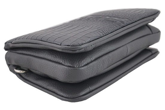 Torebka damska z motywem CROCO - Bordowa 