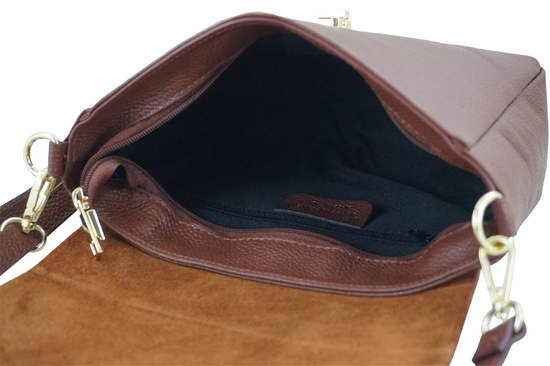 Torebka Barberinis ze złotym zapięciem - Brązowa 
