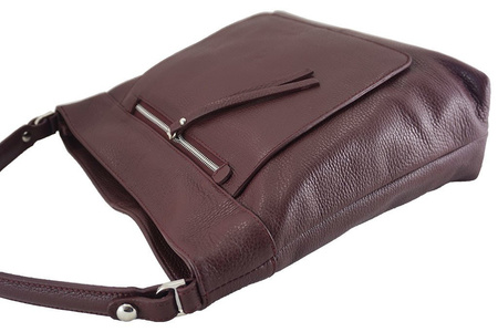 Torebka skórzana damska - Barberini's - Brązowa jasna