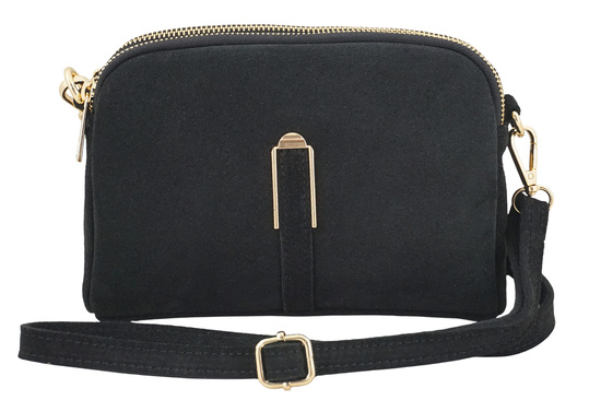 Mała torebka zamszowa wieczorowa - Czarna