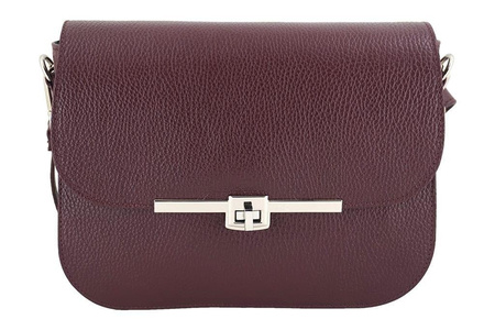 Wizytowa torebka listonoszka skórzana - Barberini's - Granatowa